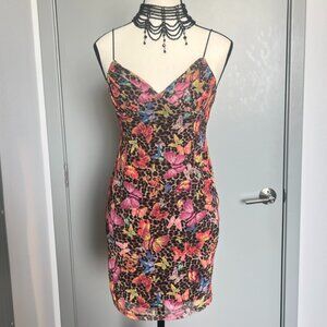 Butterfly y2k veil demi bodycon dress